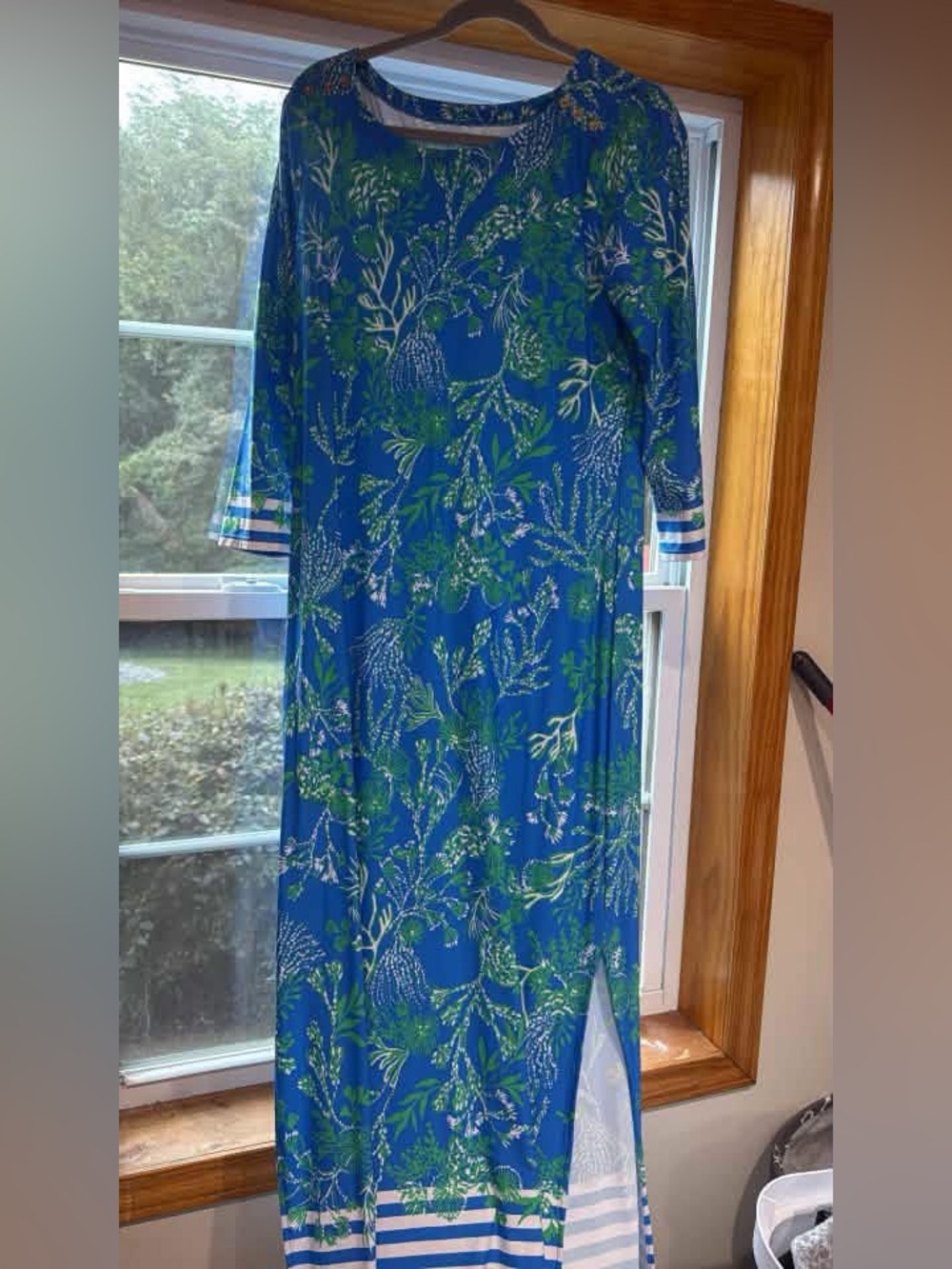 Lilly Pulitzer UPF 50+ ChillyLilly Seralina Maxi Dress "Briny Blue A Bit Salty